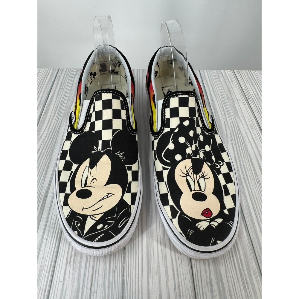 Vans Disney x Mickey & Minnie Flame Classic Slip On Women Size 10 Mens Size 8.5 - Picture 3 of 12